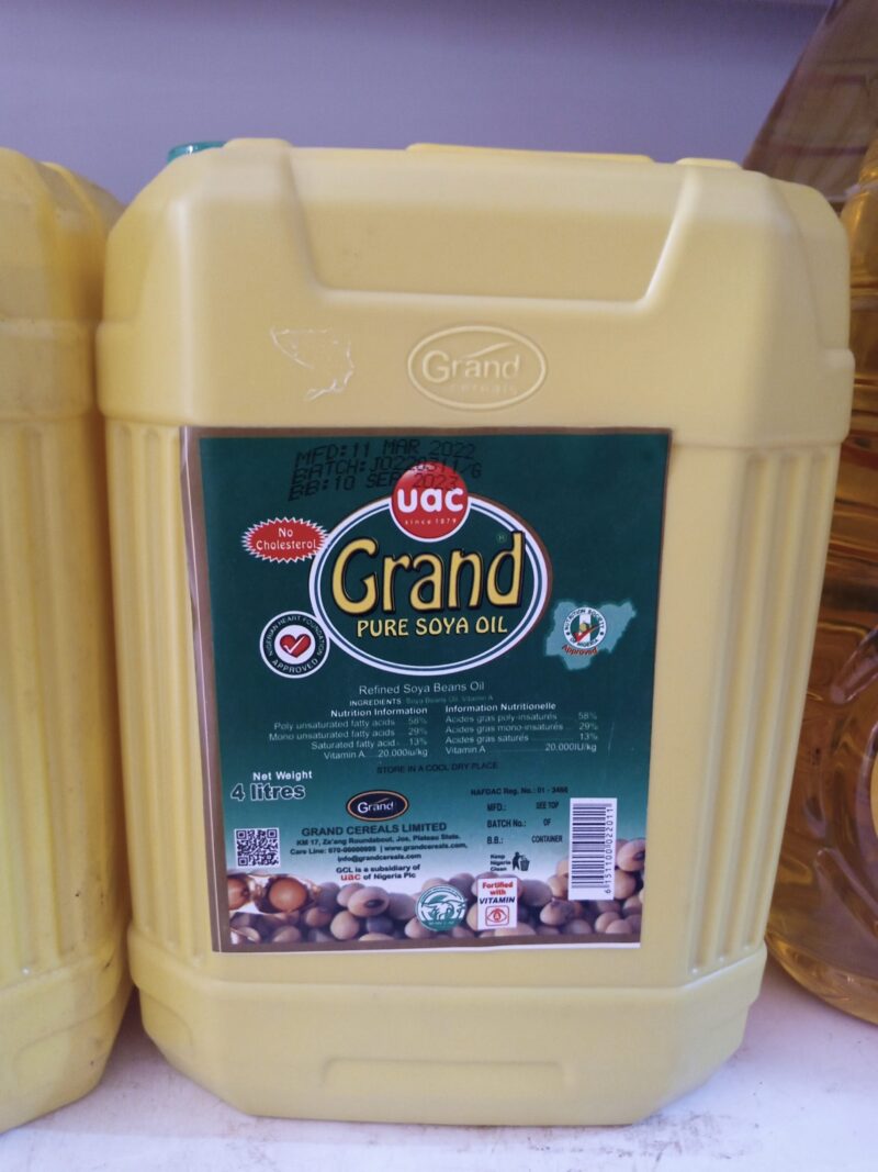 4L Grand Pure Soya Oil