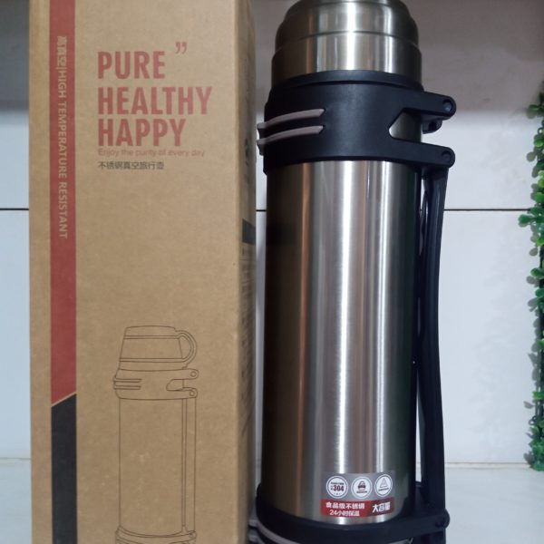 Pure Healthy Happy Stainless Steel Insulated Travel Bottle 2.4L