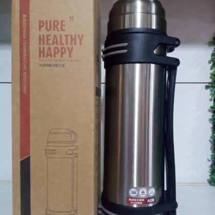 Pure Healthy Happy Stainless Steel Insulated Travel Bottle 2.4L