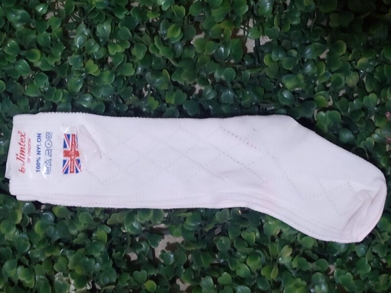 jimtex 100% Nylon white socks