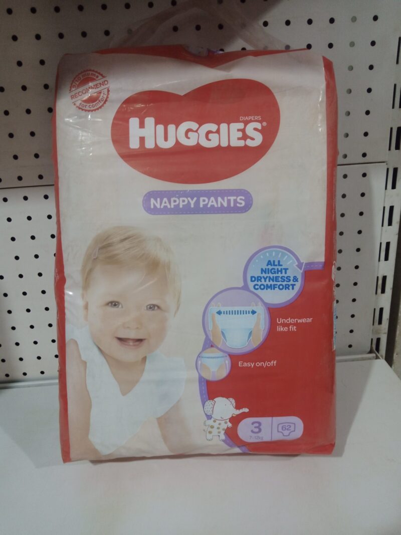 Huggies diapers pant came in different sizes we have size 2,3,4,5 and 6
