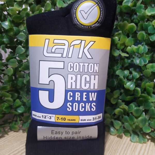 Children back to school Black socks 5in1