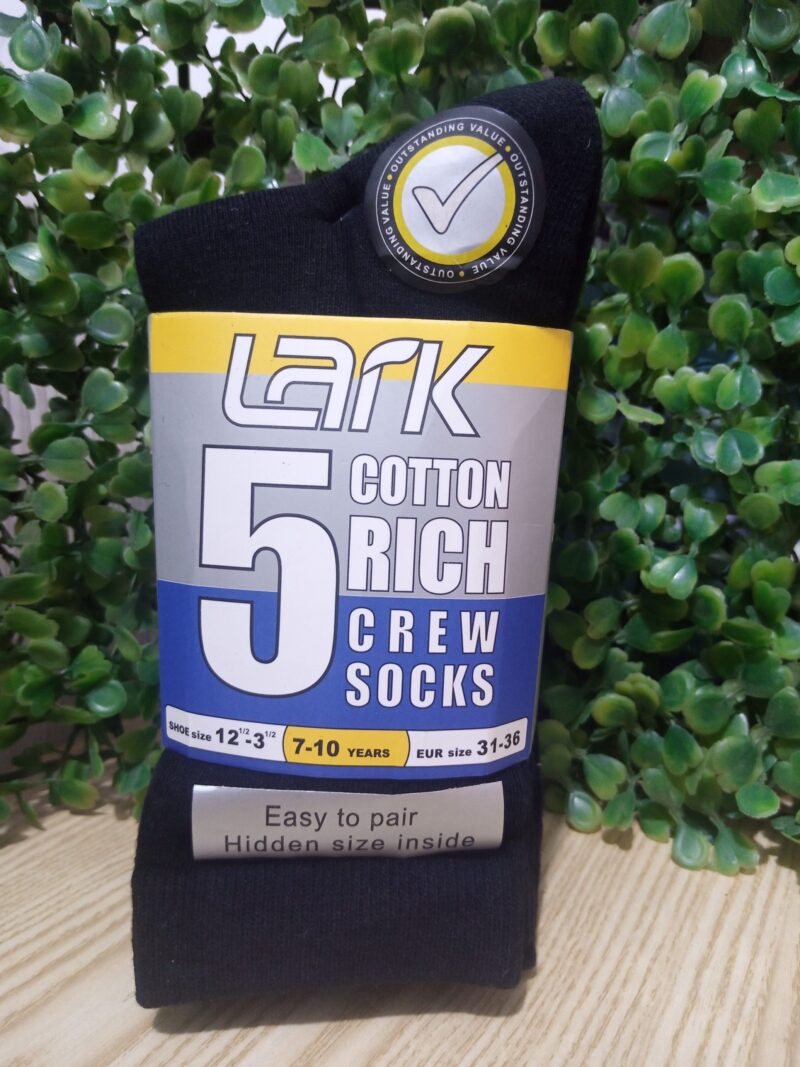 Children back to school Black socks 5in1