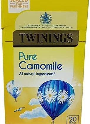 Twinnings London pure Camomile All Natural ingredents. 20 Tea Bags