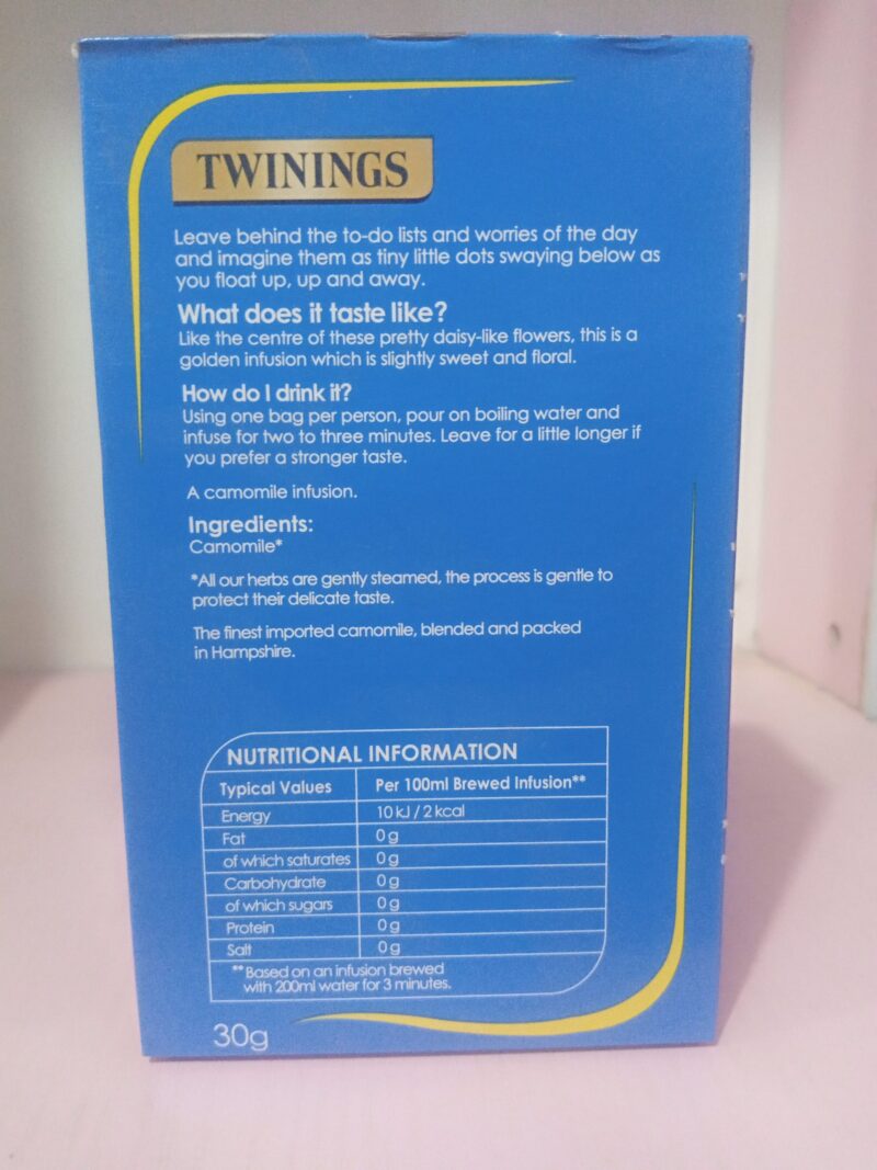 Twinnings London pure Camomile All Natural ingredents. 20 Tea Bags - Image 2