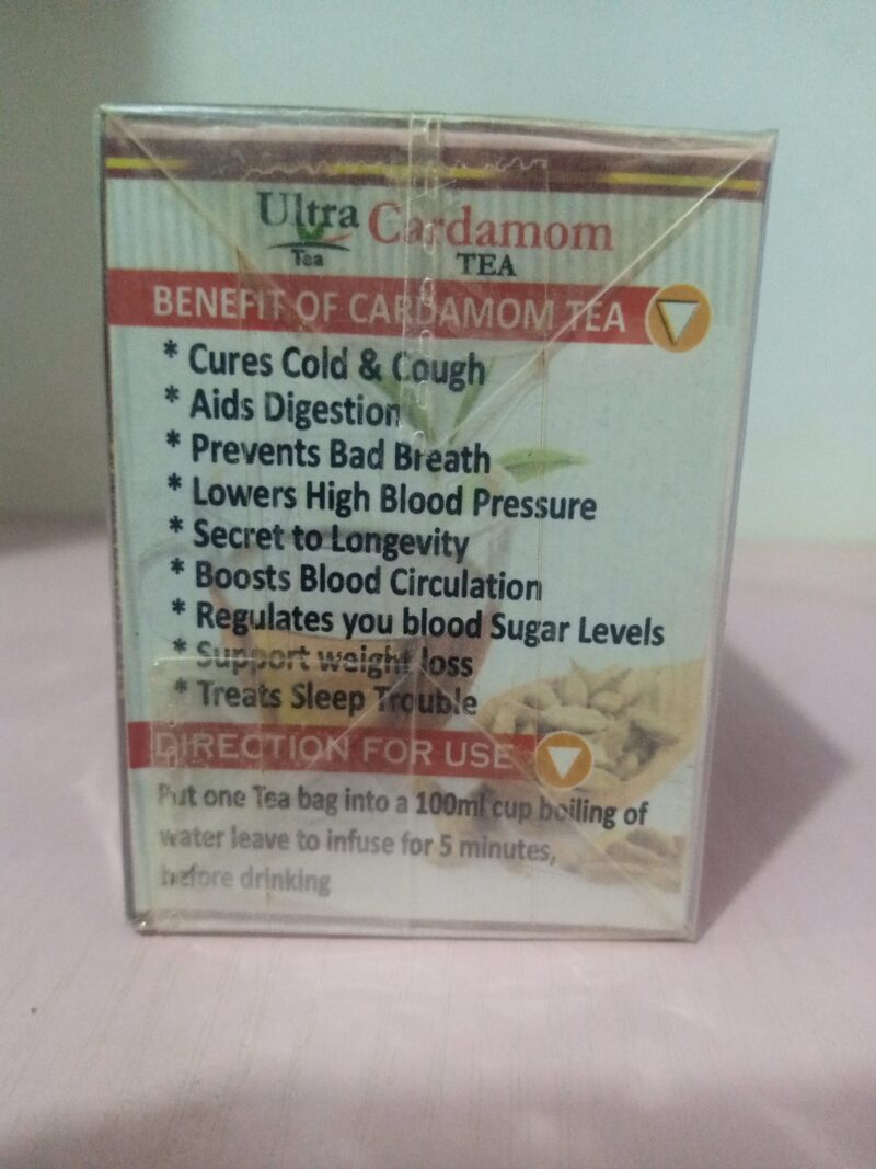 Ultra Cardamon Tea with Ginger 40g 20 tea bags - Image 2