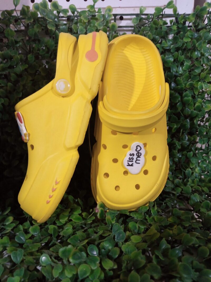 women yellow Crocs sandal