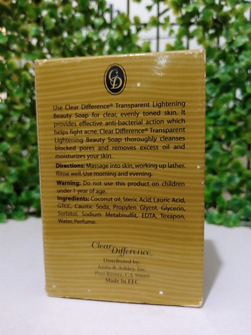 Clear Difference Transparent Whitening soap -150g - Image 2
