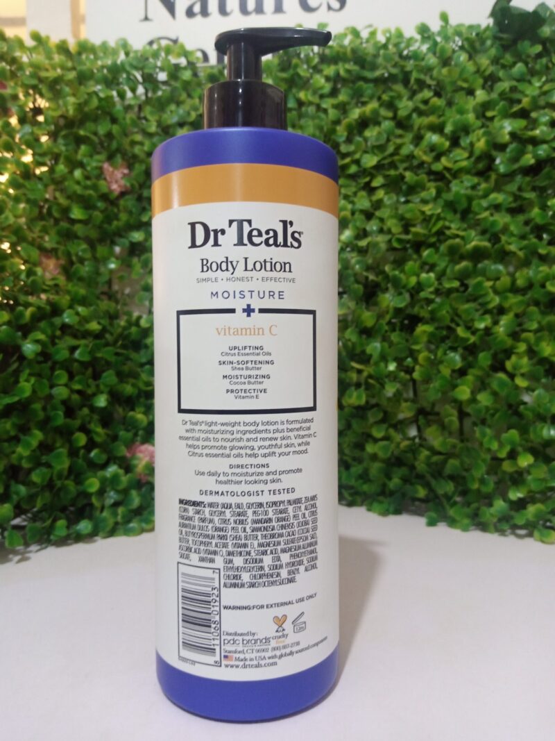 Dr Teals Body Lotion - Radiant Citrus with Vitamin C - Image 2