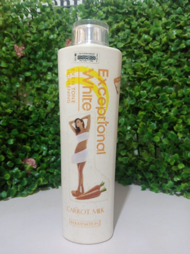 Exceptional white rejuvenating body milk with carrot extract
