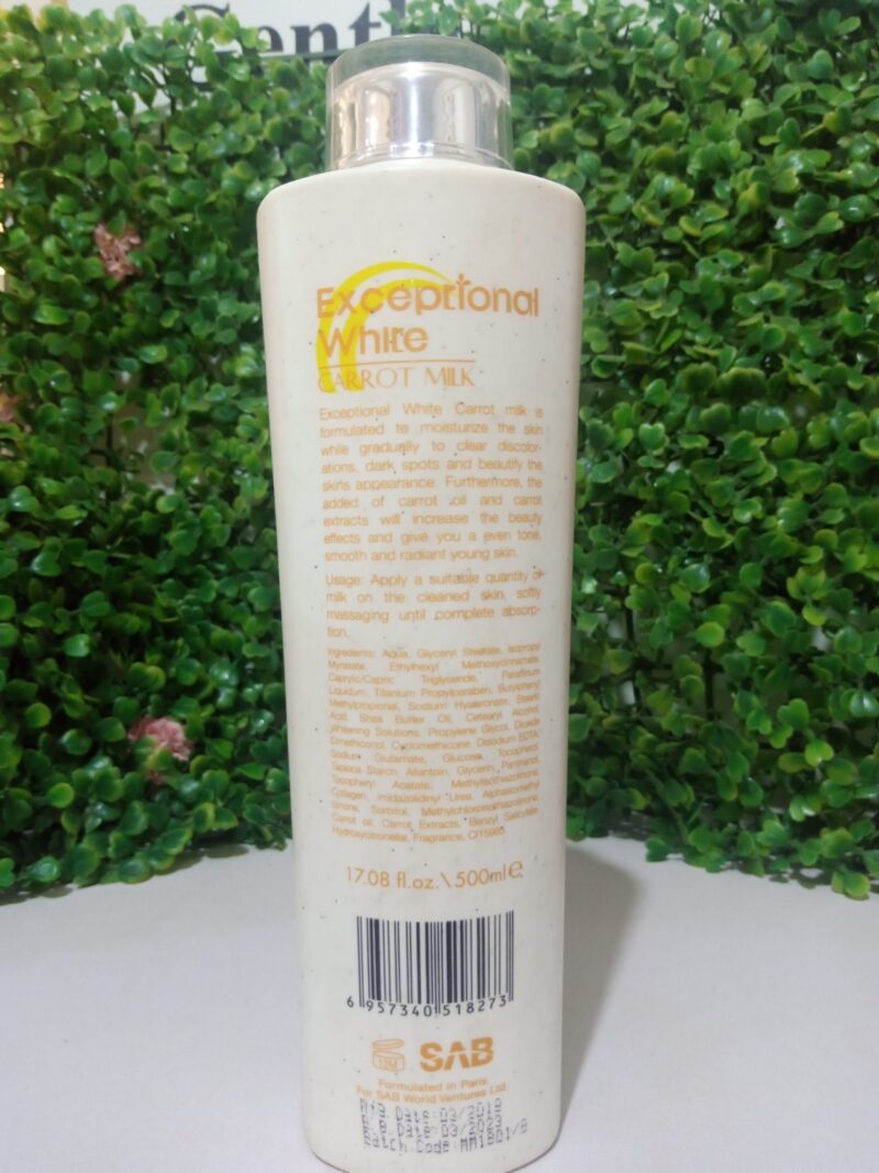 Exceptional white rejuvenating body milk with carrot extract - Image 2