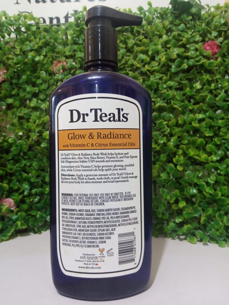 Dr Teals Body Wash Glow & Radiance with Vitamin C 70ml - Image 2