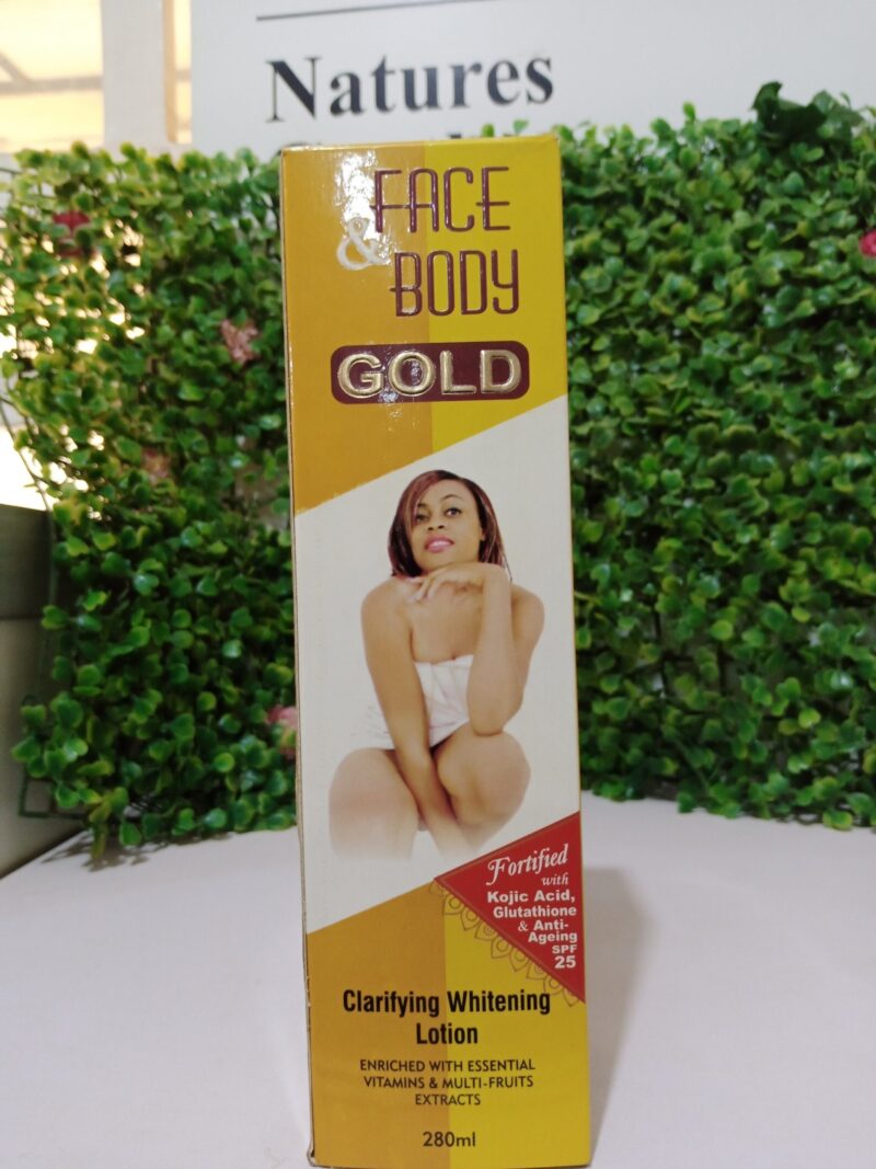 Face and body Gold clarifying whitening Lotion -250ml