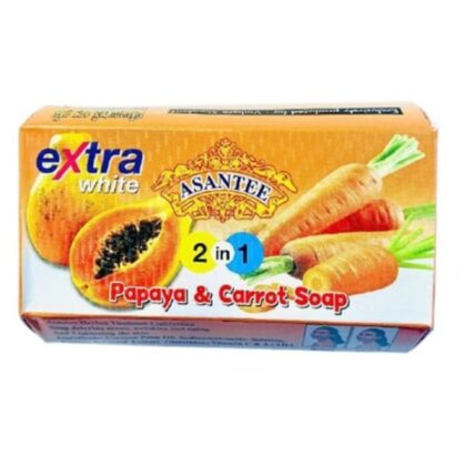 Asantee Extra White 2in1 Papaya & Carrot soap 125g