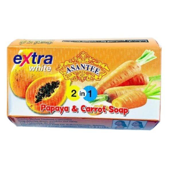 Asantee Extra White 2in1 Papaya & Carrot soap 125g