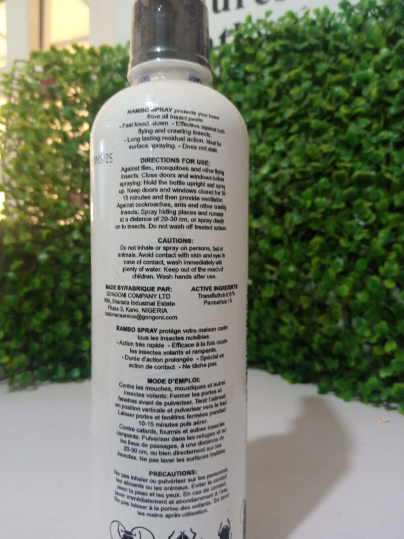 Rambo Insecticide Spray water base Non-Iritant - Image 2