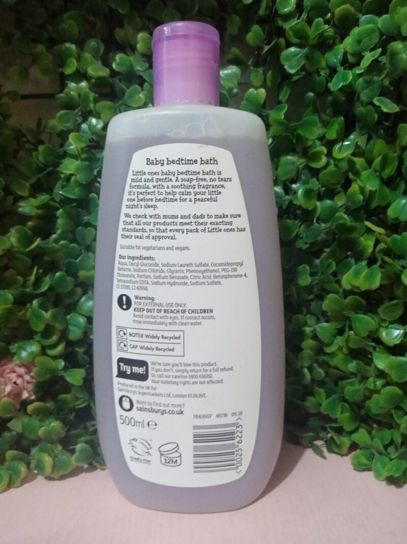 Sainsbury's Little ones Bedtime bath (mum's & dad) -500ml - Image 2