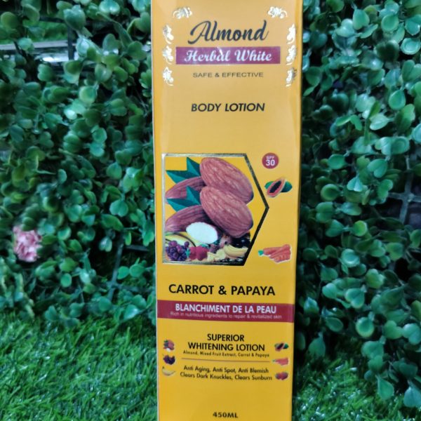 Beauty fair Sweet Almonds Herbal super lightening Lotion with carrot and Papaya