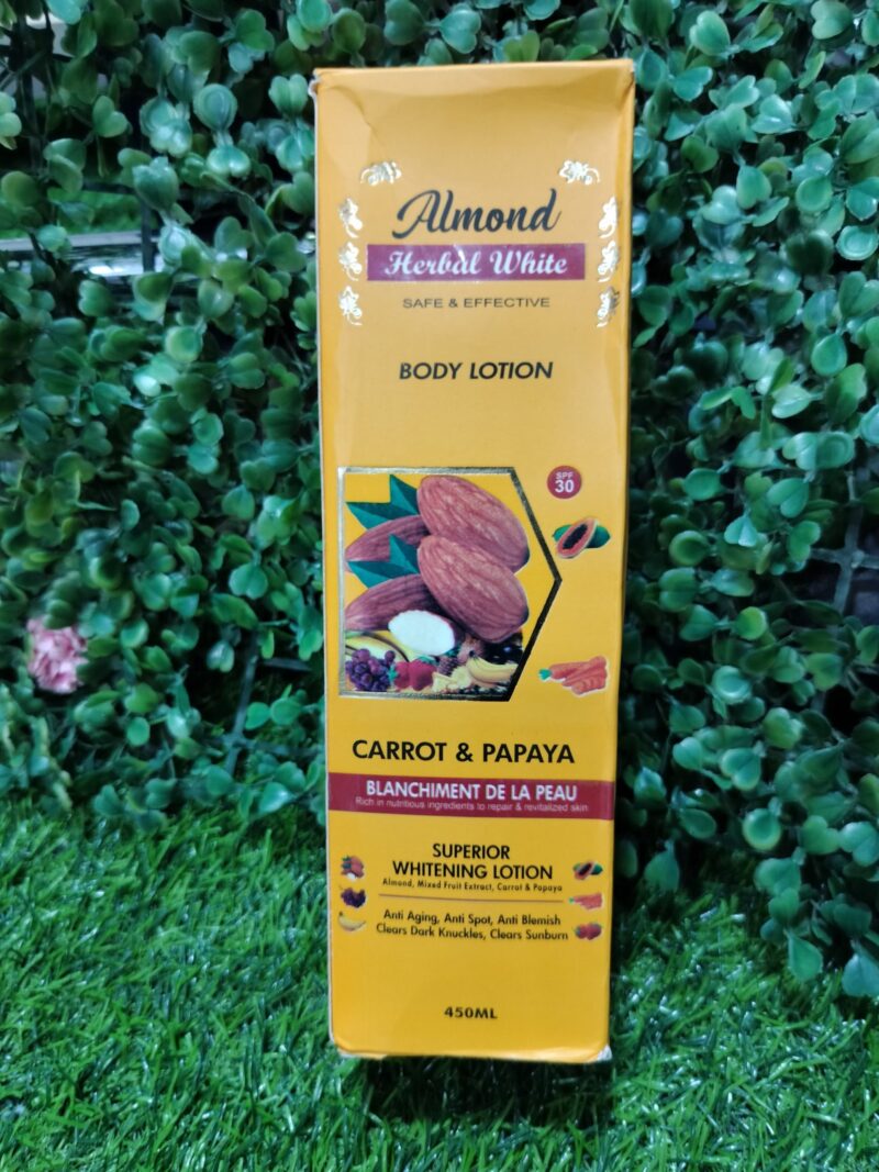 Almond Herbal  Carrot & Papaya whitening Lotion