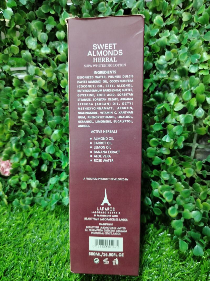 Sweet Almonds Herbal Super whitening Lotion. 500ml - Image 2