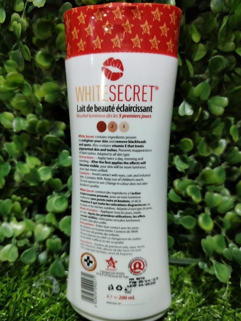 White Secret Lightening Body Lotion. 200ml - Image 2