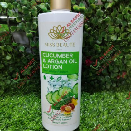 Miss Beaute Cucumber Argan Oil Lotion. 400ml