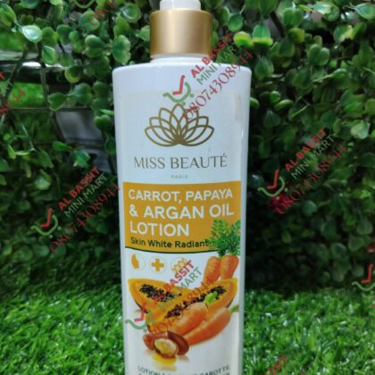 Miss Beaute lotion with Carrot, Papaya & Argan Oil Lotion. 400ml