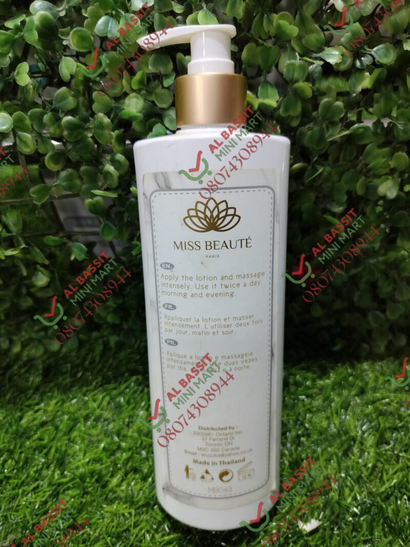 Miss Beaute lotion with Carrot, Papaya & Argan Oil Lotion. 400ml - Image 2