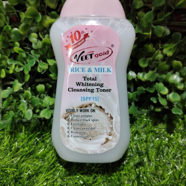 Veetgold Rice and Milk Total whitening cleansing Toner. 300ml