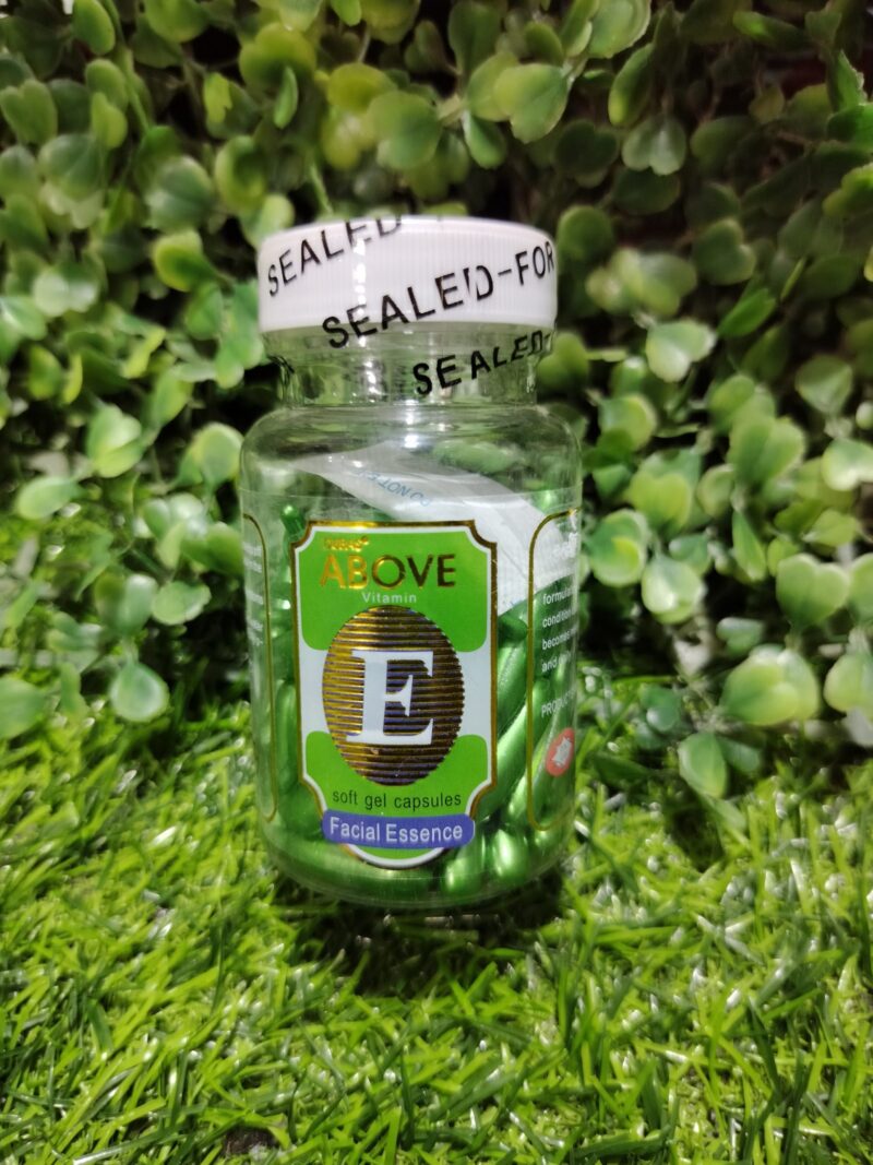 Above E facial Essence soft gel capsules.