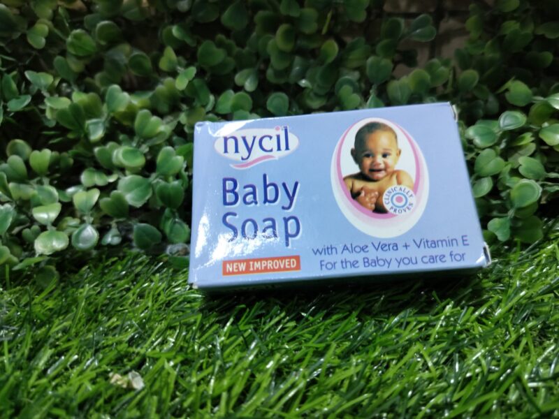 Nycil baby soap with Aloe Vera + Vitamin E for the baby you care for. 80g