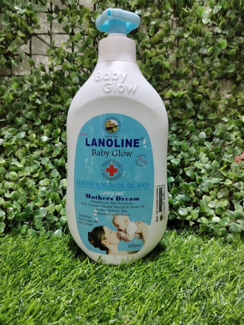 LANOLINE baby Glow almond and neem oil Gel Wash. 1000ml