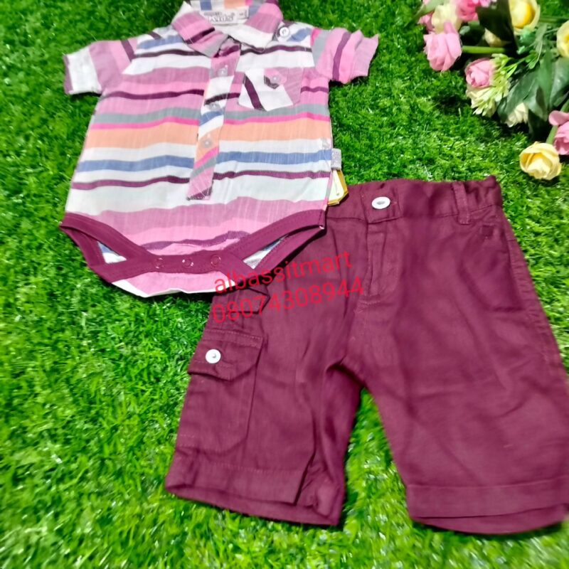 Smart Kids 2pcs Romper and for Baby Boys - Image 3