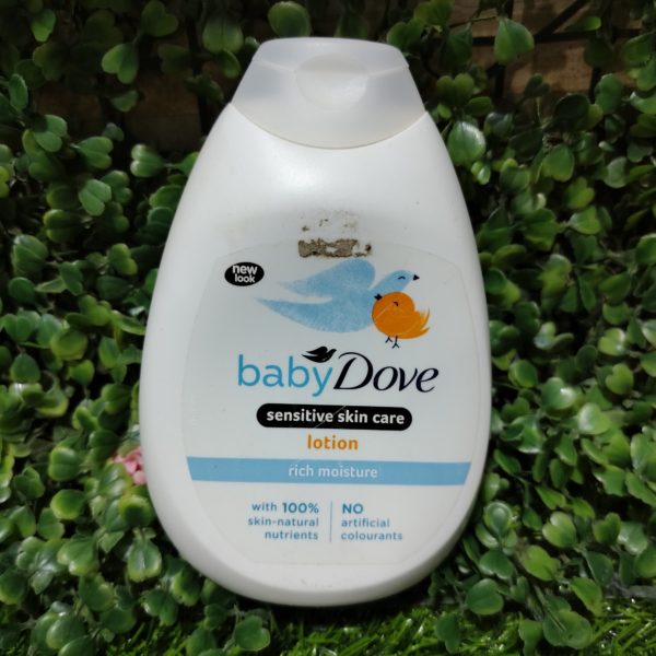 Baby Dove Sensitive Skin Care lotion. 100% natural skin ingredients. 400ml