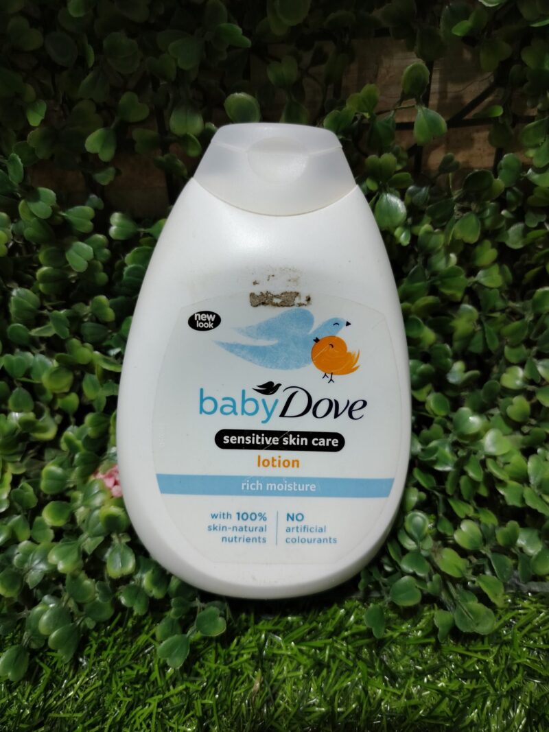 Baby Dove Sensitive Skin Care lotion. 100% natural skin ingredients. 400ml