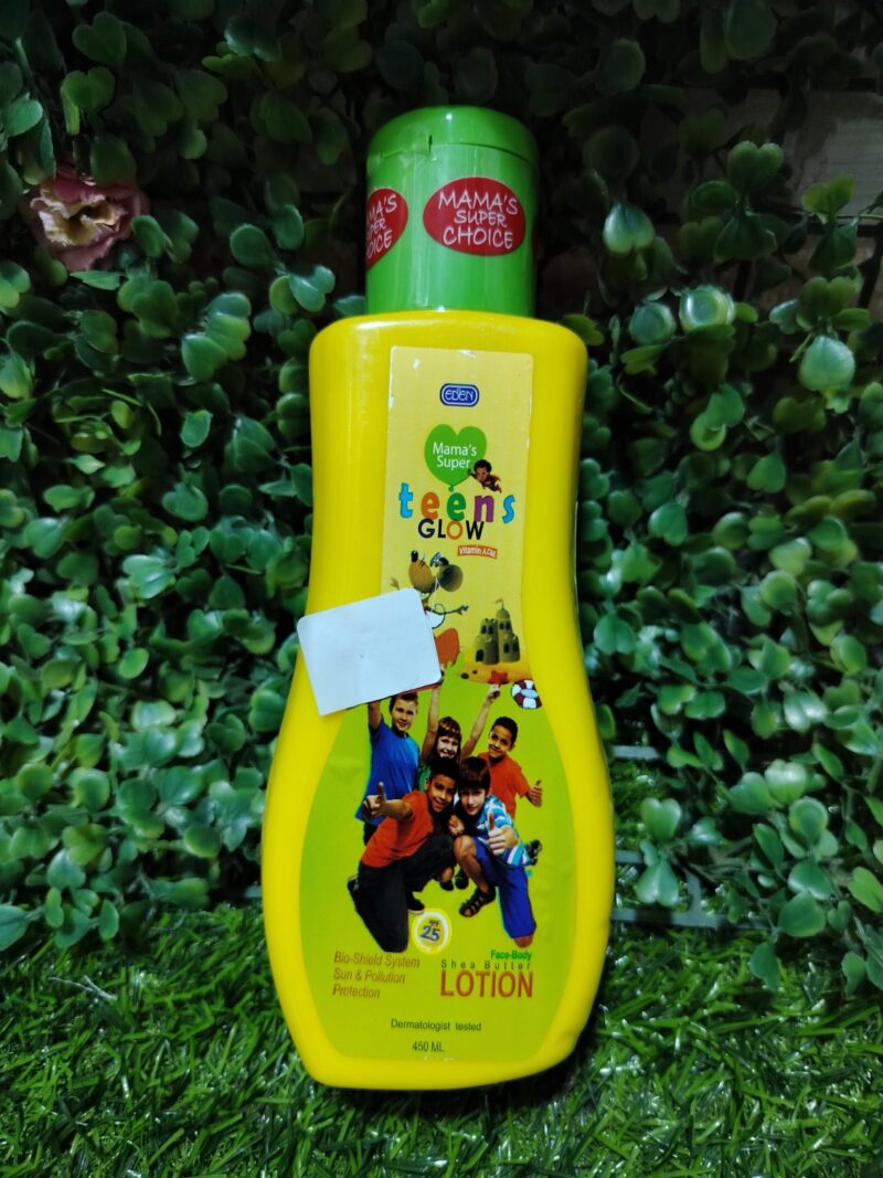 Eden Mama super teens glow with vitamin A,C & E Shea butter Lotion. 450ml