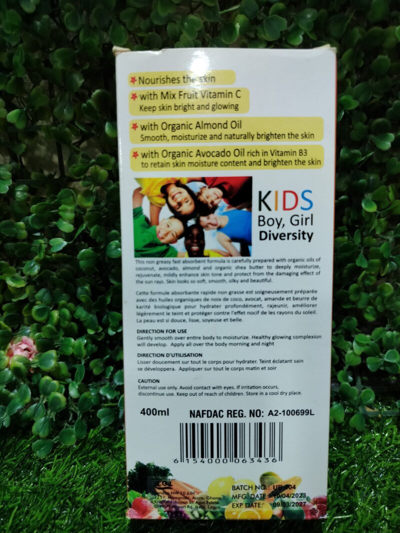 Kidz and More Mix fruit Super Moisturizing Body milk with Vit C+. 400ml - Image 2