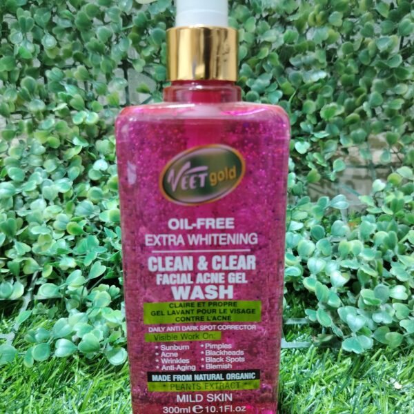 Veetgold Oil-free Clean and Clear Facial Acne Gel Wash. 300ml