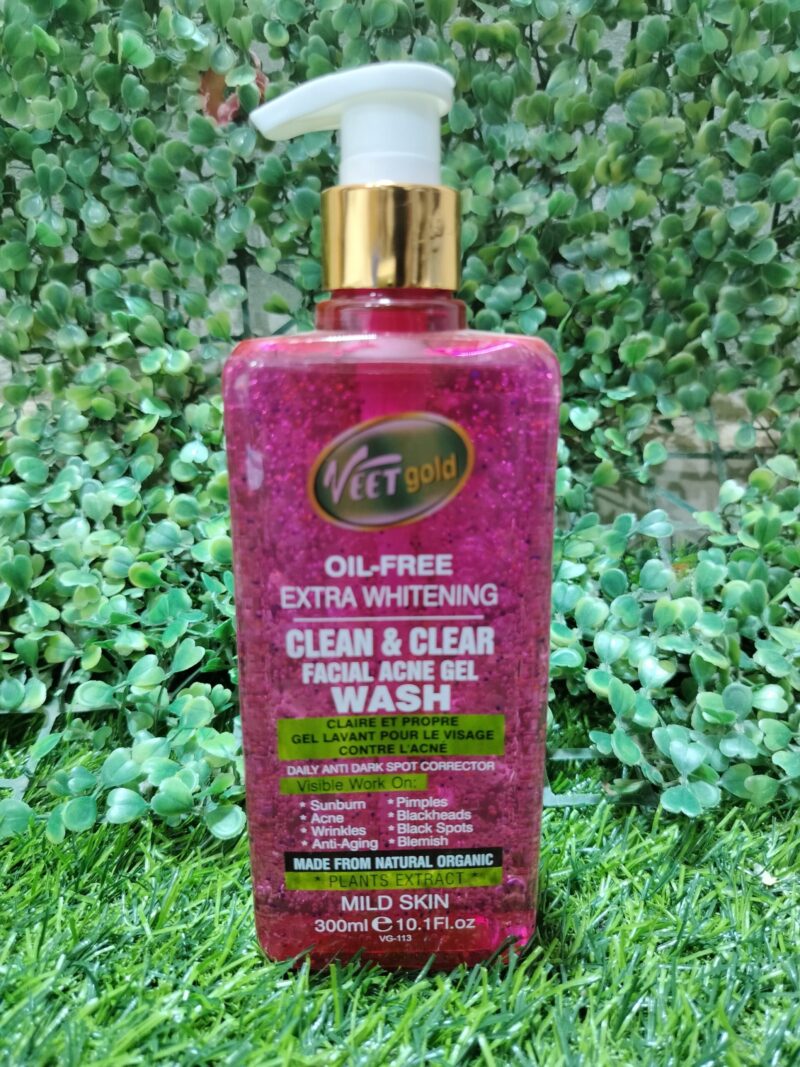 Veetgold Oil-free Clean and Clear Facial Acne Gel Wash. 300ml
