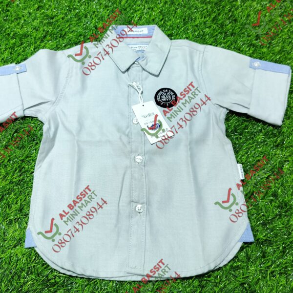 Tapered Fit Old Blue Nevy Shirts for baby boys