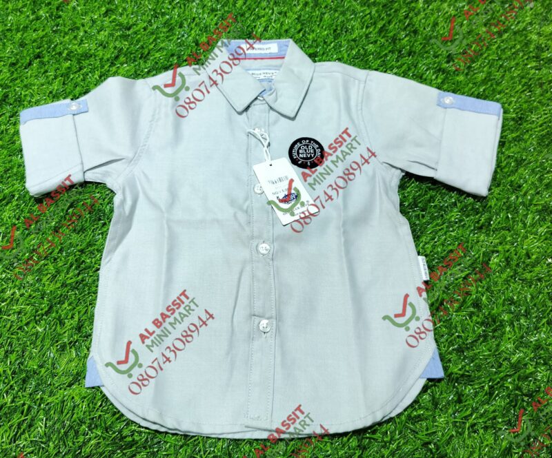 Tapered Fit Old Blue Nevy Shirts for baby boys