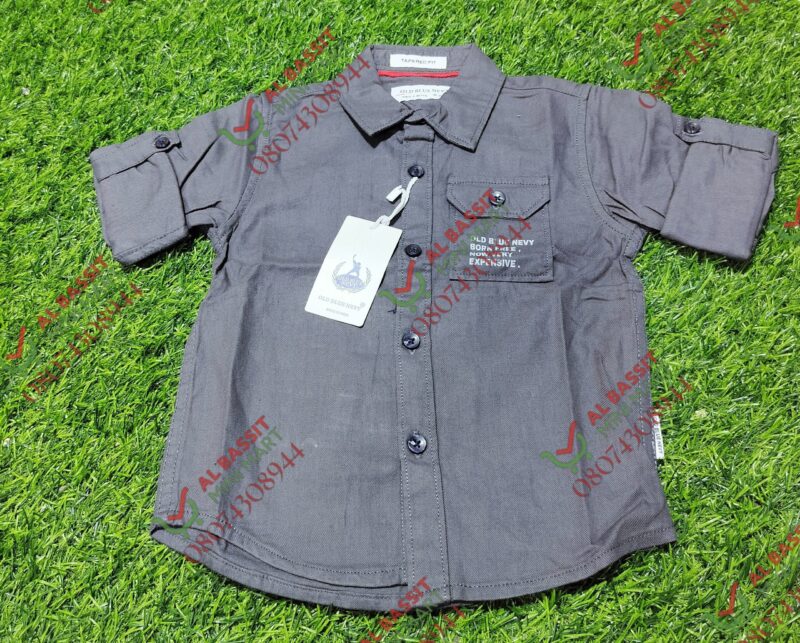 Tapered Fit Old Blue Nevy Shirts for baby boys - Image 3