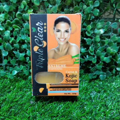 Triple Care Extreme whitening carrot and Kojic soap. 250g