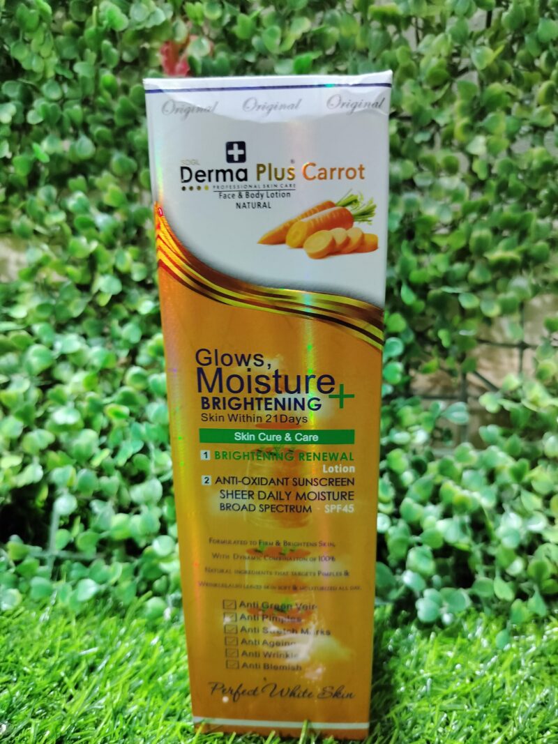 Derma Plus professional skin care with carrot extract