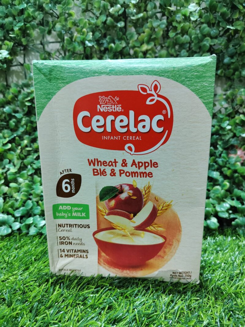 Cerelac Infant cereals with and Apple flavour. 250g