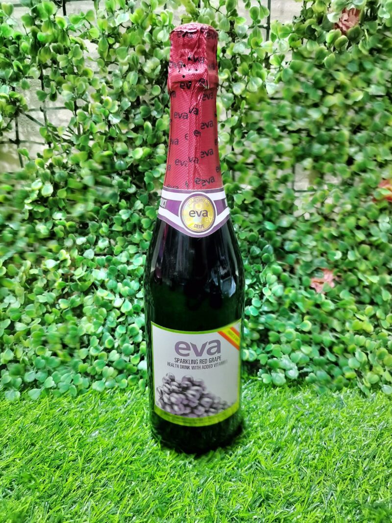Eva sparkling Red Grape health drink with added vitamins. 750ml