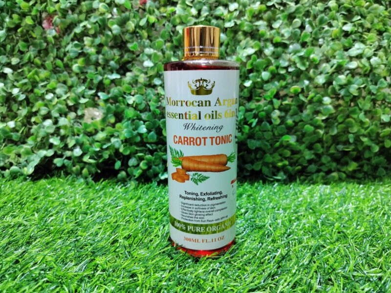 Morrocan Argan Essential oils 6 in 1 Whitening carrot Tonic. 300ml