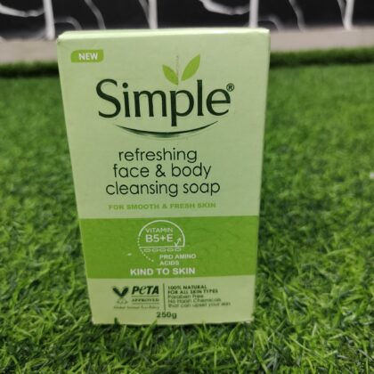 SIMPLE Refreshing Face & Body Cleansing Soap (250g)