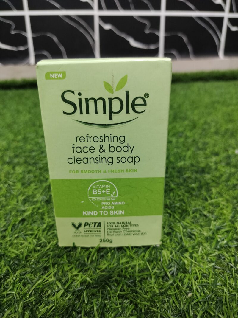 SIMPLE Refreshing Face & Body Cleansing Soap (250g)