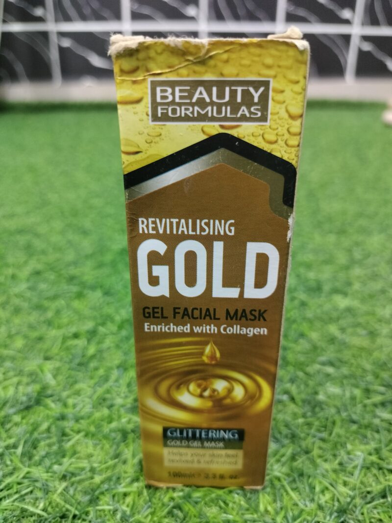 Beauty Formulas Revitalising Gold Gel Facial Mask (100ml).